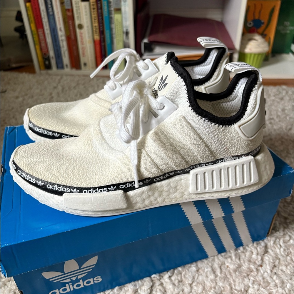 Adidas NMD R1 Logo Strip - Cloud White Women’s Sneakers